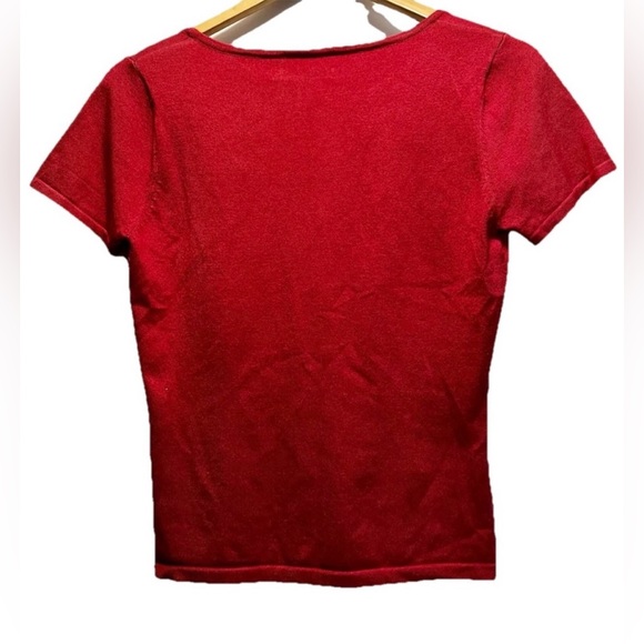 🌴 Tori Richard Hawaii Women’s 70% Silk Red Blouse Size XS sku#82 - Picture 2 of 5